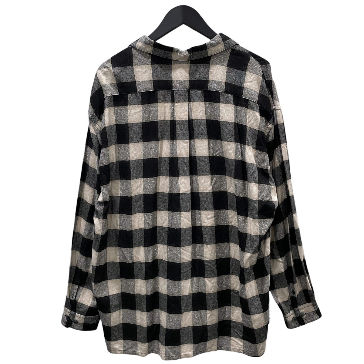 23SS チェック柄オープンカラーシャツ OMBRE PLAID LOOSE OPEN COLLAR BLOUSE オンブレ プレイド ルーズ オープン カラー ブラウス 23SSSH02