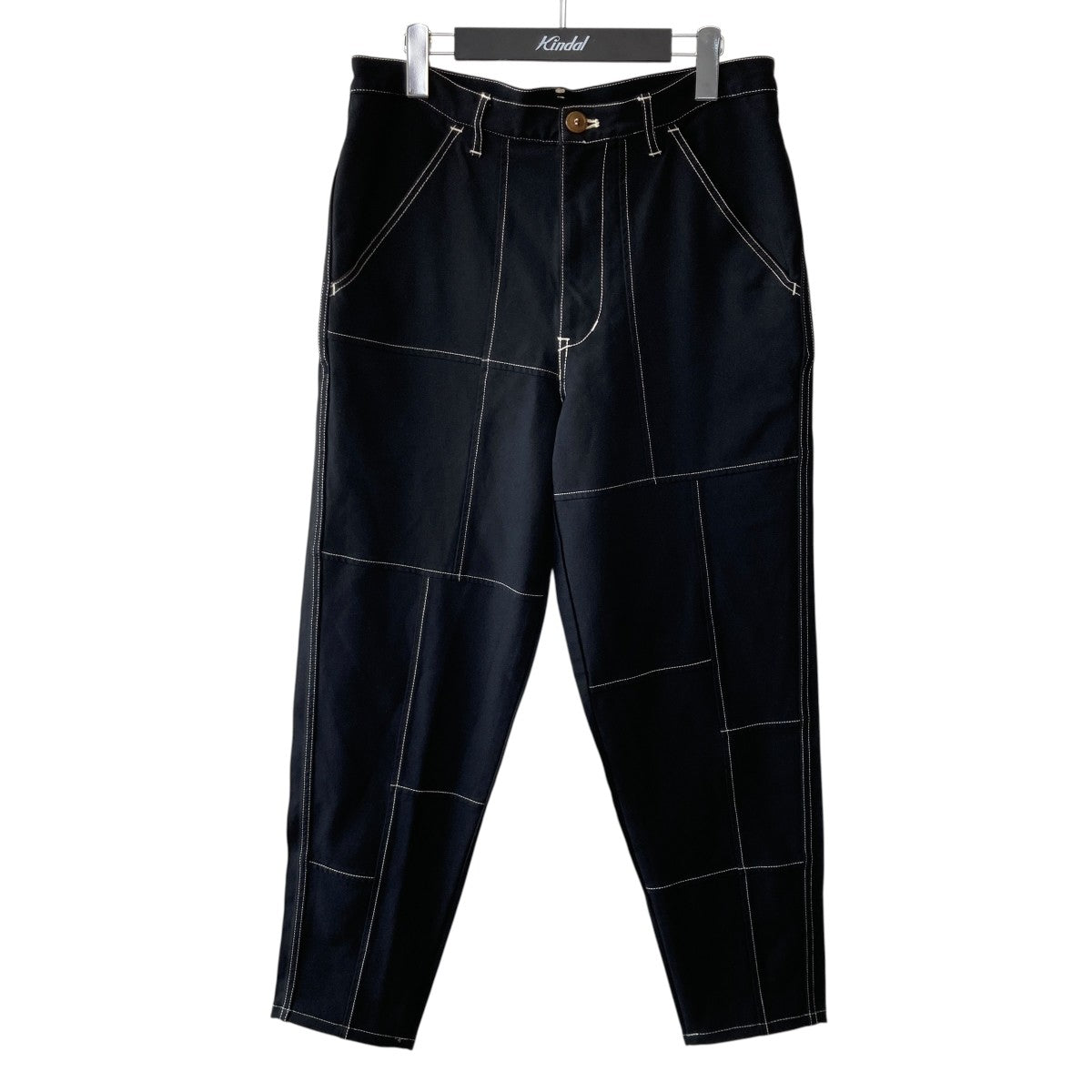 Polyester Gabardine Plain with Contrasted Workstiches PantsパンツW24131