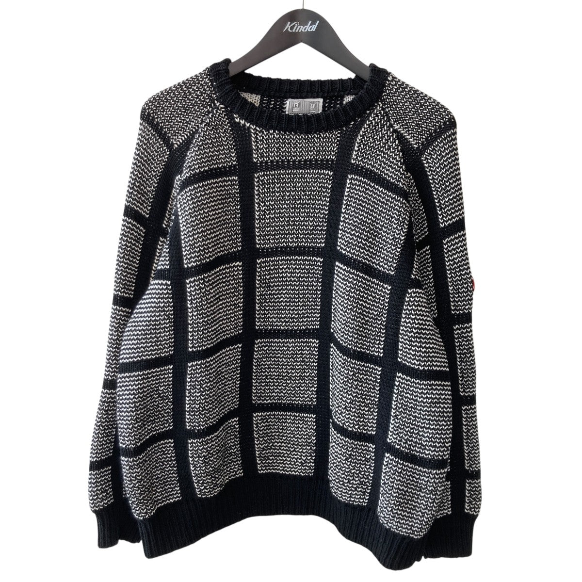 Grid Loose Waffle Knitワッフルニットセーター