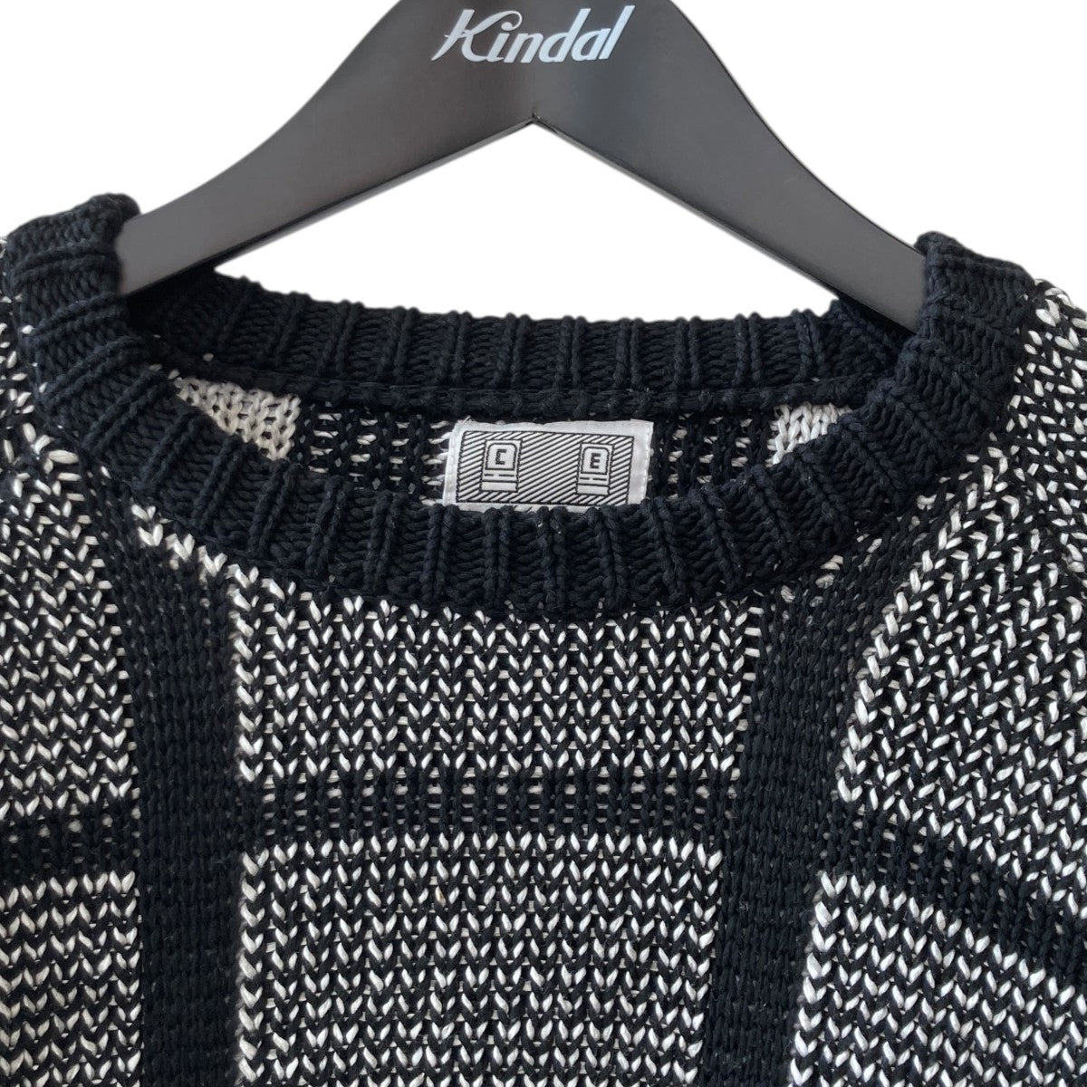 Grid Loose Waffle Knitワッフルニットセーター