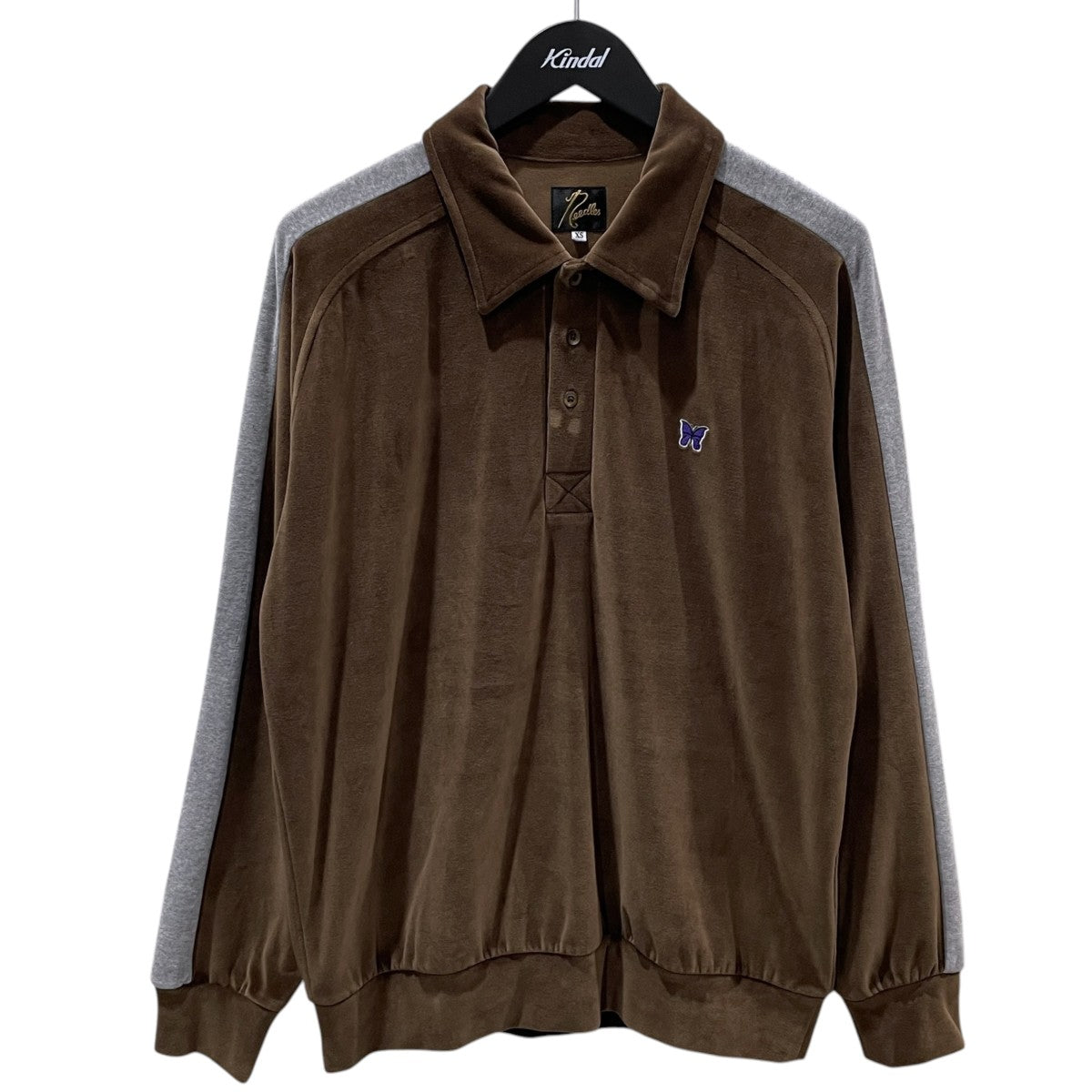 25AW ベロアポロシャツ Side Line Pullover Shirt - C／PE Velour サイドライン プルオーバー シャツ - コットン／ポリエステル ベロア RW338