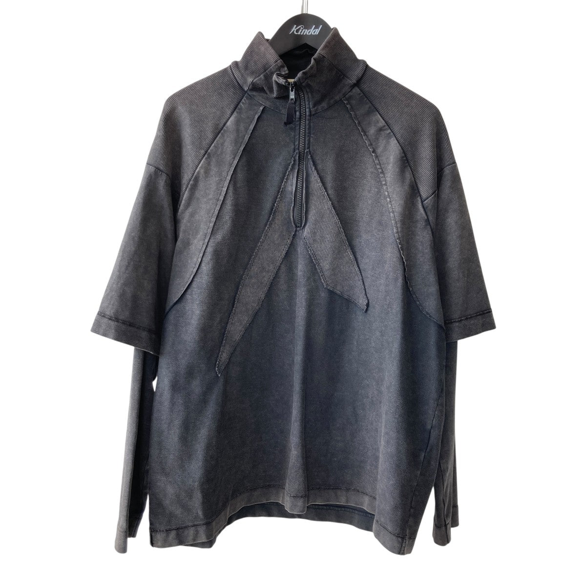 LOGO DOUBLE SLEEVE TEE WITH ZIPハーフジップ レイヤード長袖カットソー