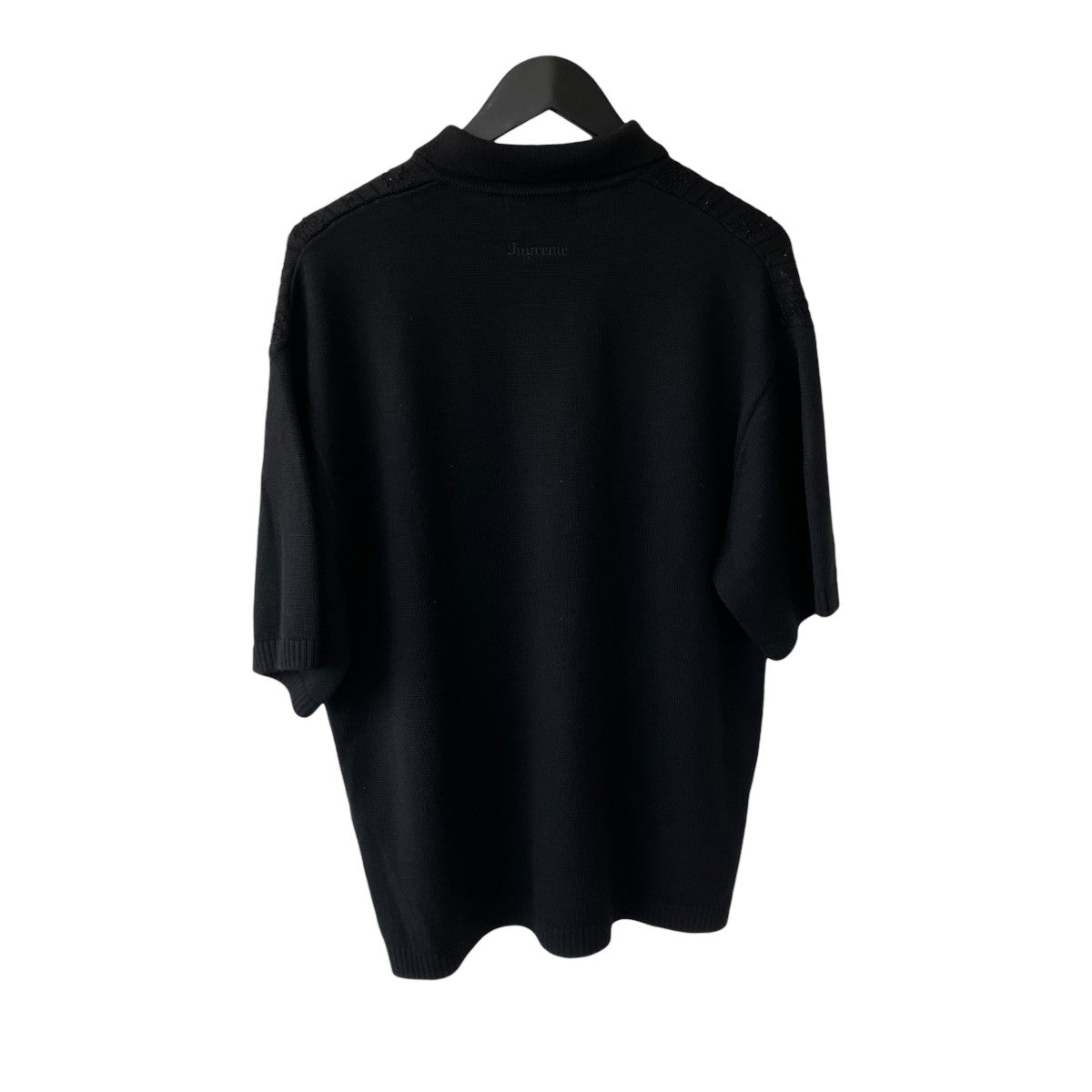 26SSBeaded Zip S S Polo Sweaterハーフジップポロシャツ