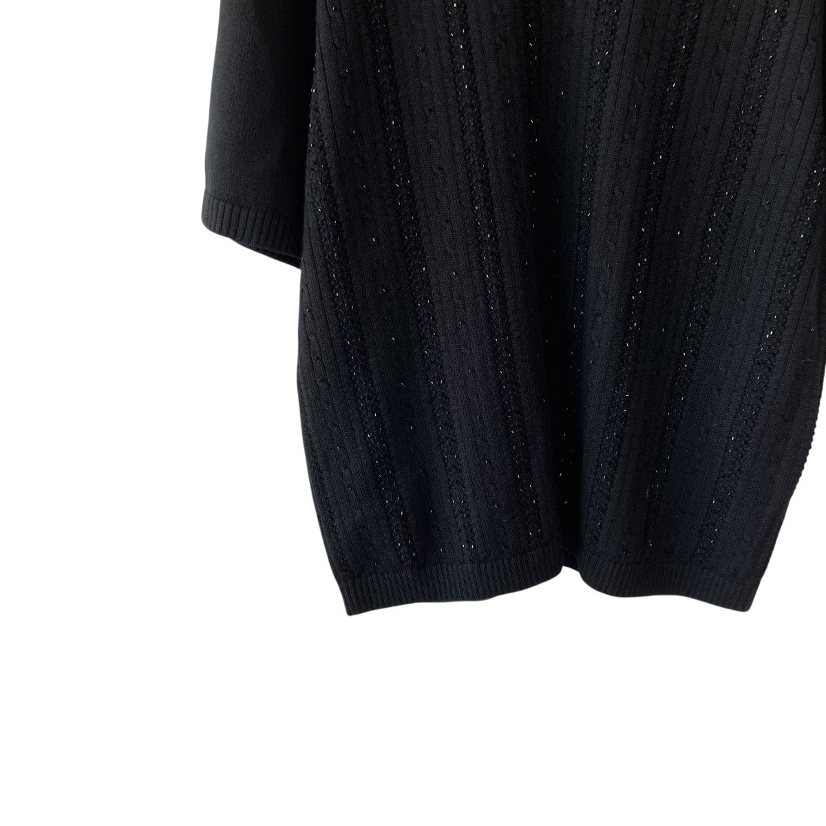 26SSBeaded Zip S S Polo Sweaterハーフジップポロシャツ