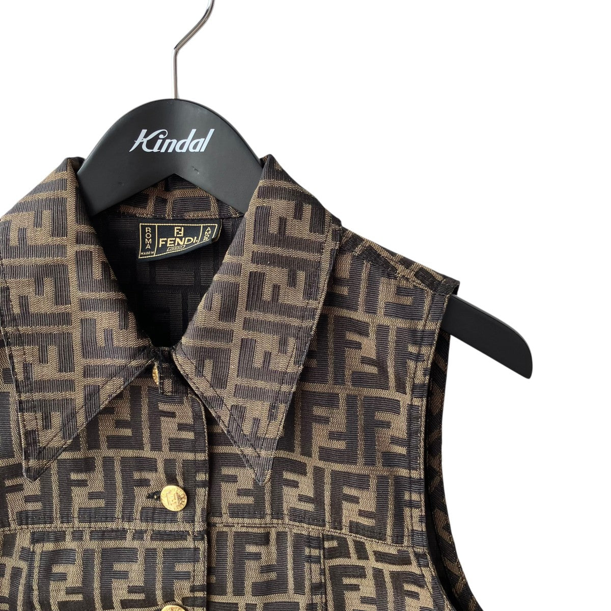 FENDI(フェンディ) ノースリーブシャツ ブラウン サイズ 40｜【公式