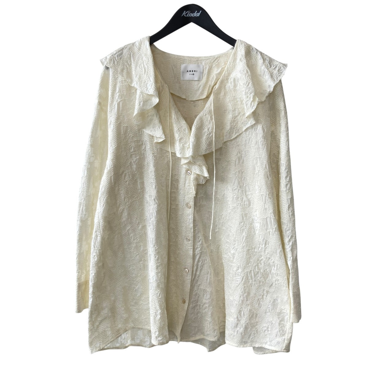 2WAY EMBROIDERY RUFFLE BLOUSE長袖シャツ01410490551