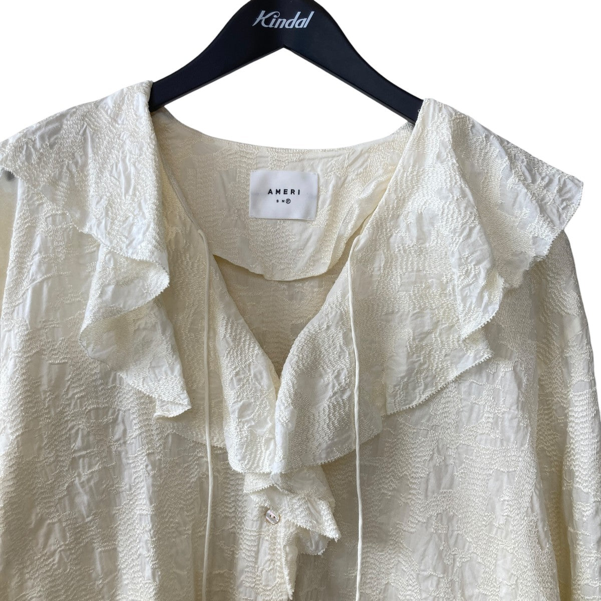 2WAY EMBROIDERY RUFFLE BLOUSE長袖シャツ01410490551