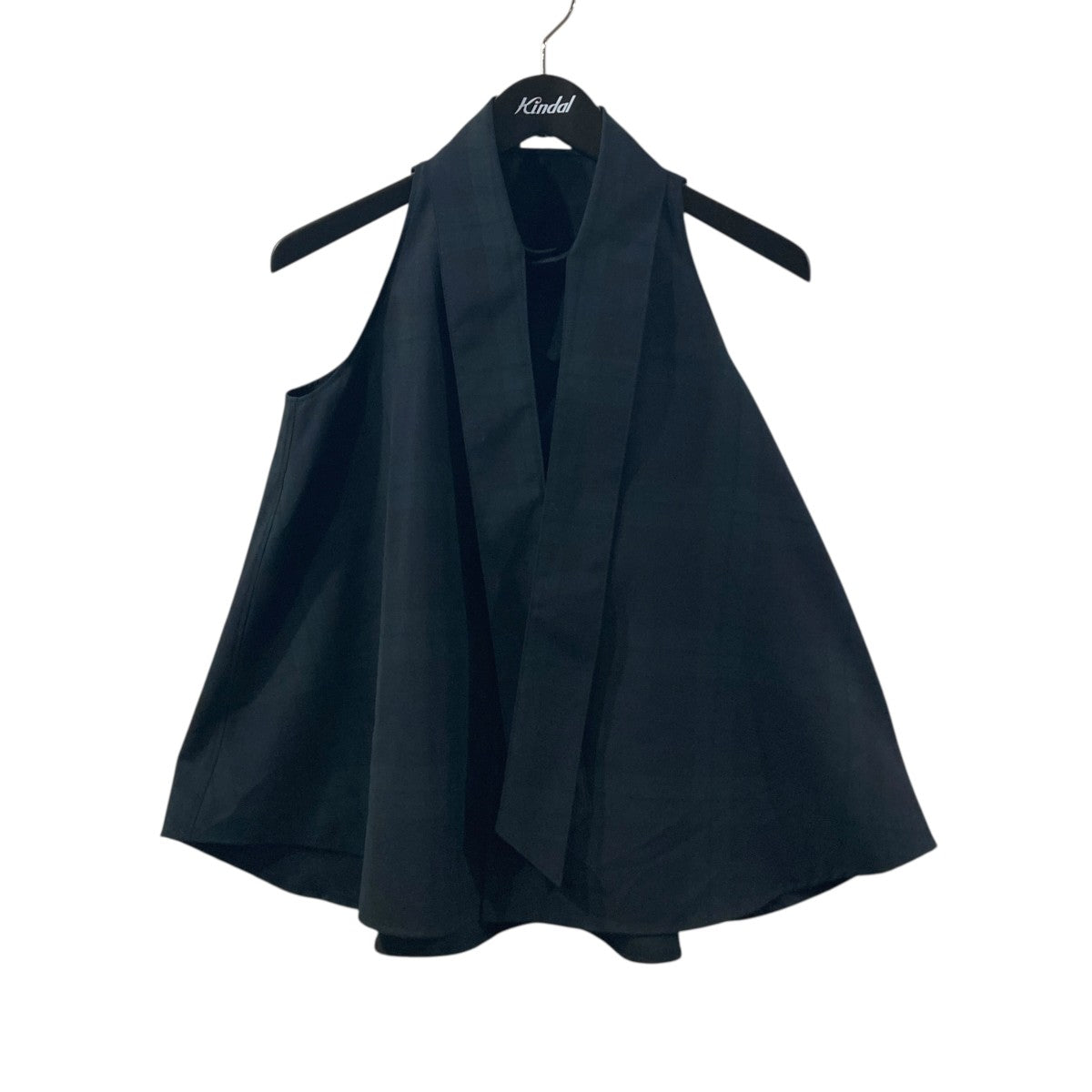 REGULAR COLLAR A-LINE SHIRTチェックノースリーブブラウス26SS-REBL-503L-F