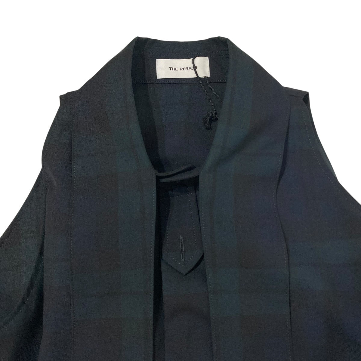 REGULAR COLLAR A-LINE SHIRTチェックノースリーブブラウス26SS-REBL-503L-F