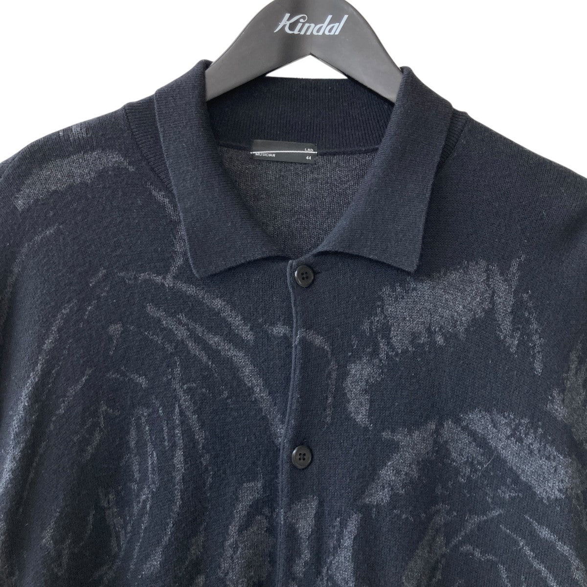 BIG ROSE KNIT SHIRT総柄ニットセーター2224-003