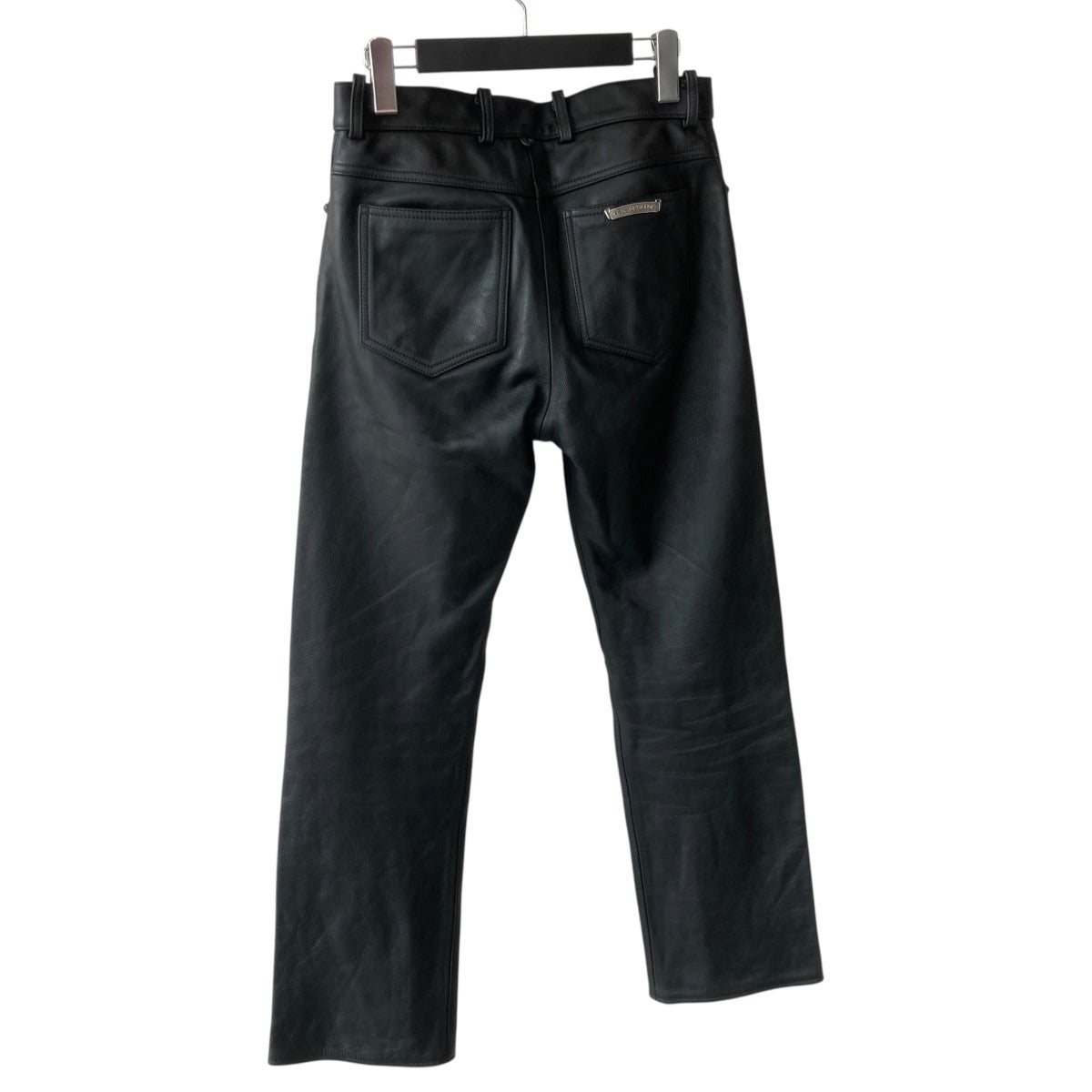 Flare Knee Cross Ball Button Leater Pantsレザーパンツ