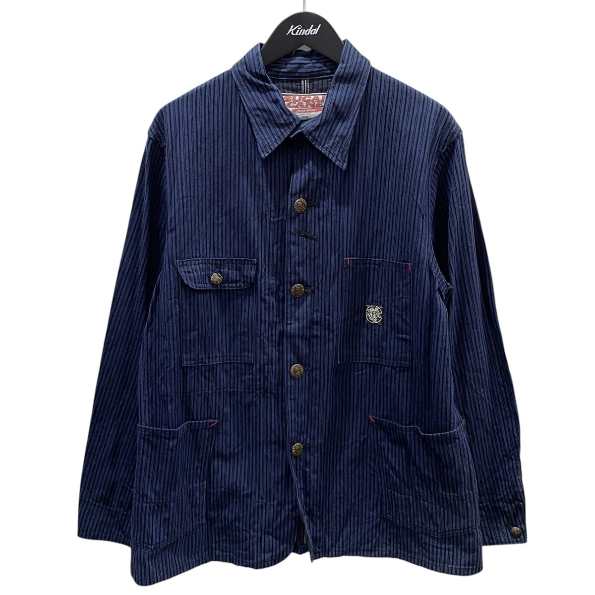 ストライプ柄カバーオール 11oz． BLACK LIBERTY STRIPE WORK COAT 11オンス ブラック リバティストライプ ワークコート SC15288