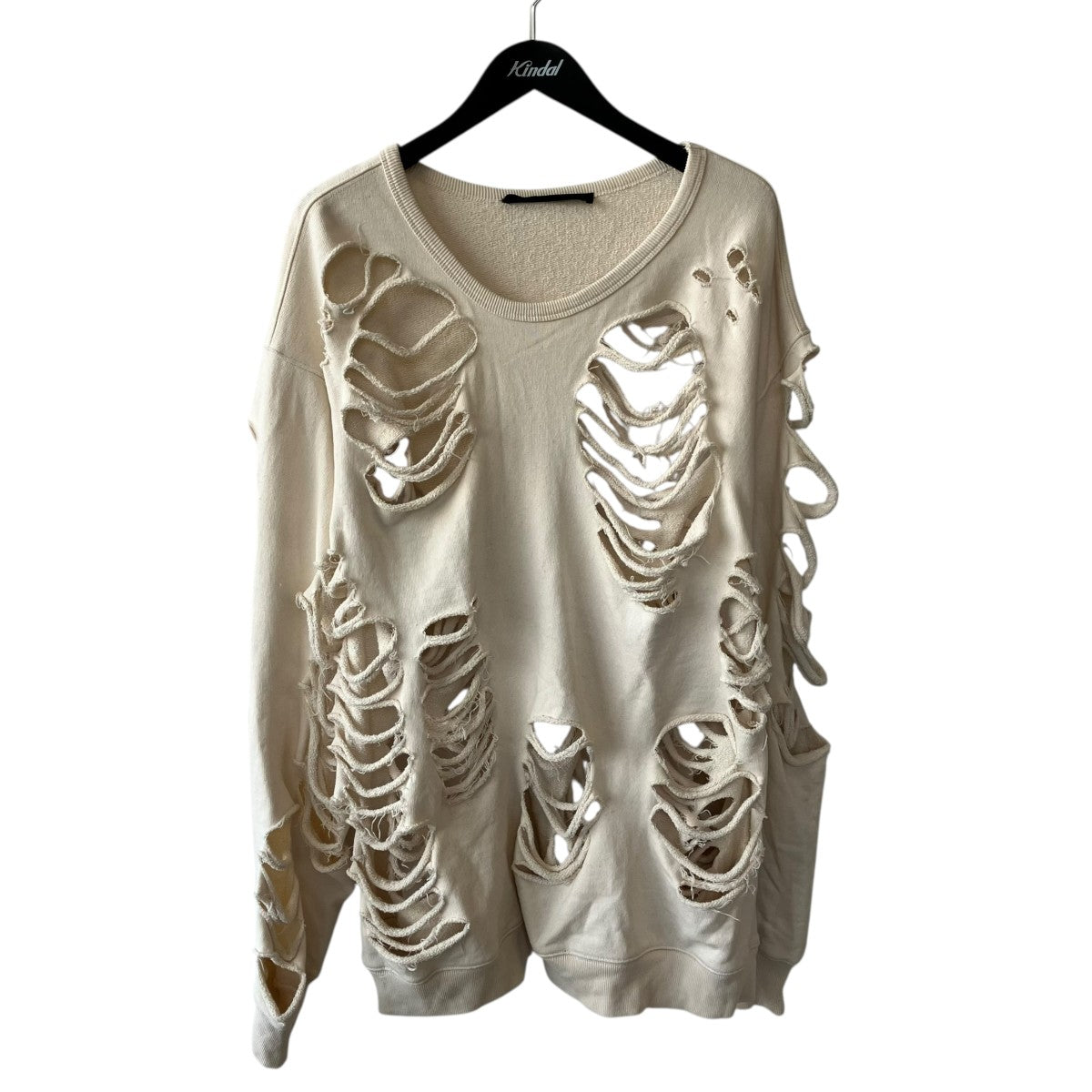 JUN／NAKAYAMA DISTRESSED CREWNECKトレーナーJN-FW25-025 古着・中古-1枚目のアイテム画像