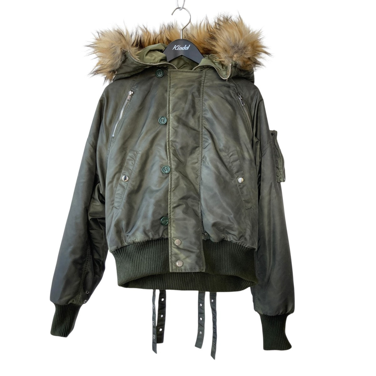 NO／FAITH STUDIOS NYLON FUR BACKPACK HOOD BOMBERボンバージャケット 古着・中古-1枚目のアイテム画像