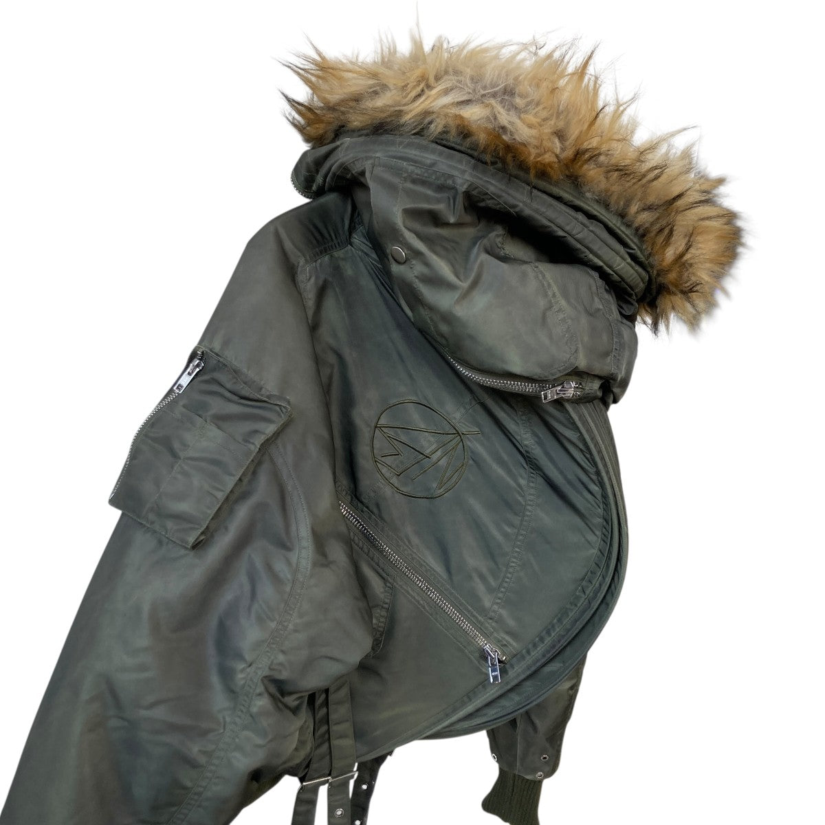 NO／FAITH STUDIOS NYLON FUR BACKPACK HOOD BOMBERボンバージャケット 古着・中古-3枚目のアイテム画像