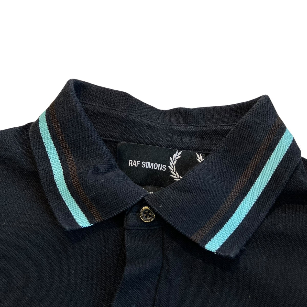 RAF SIMONS×FRED PERRY ポロシャツSM9034 SM9034 ブラック サイズ M