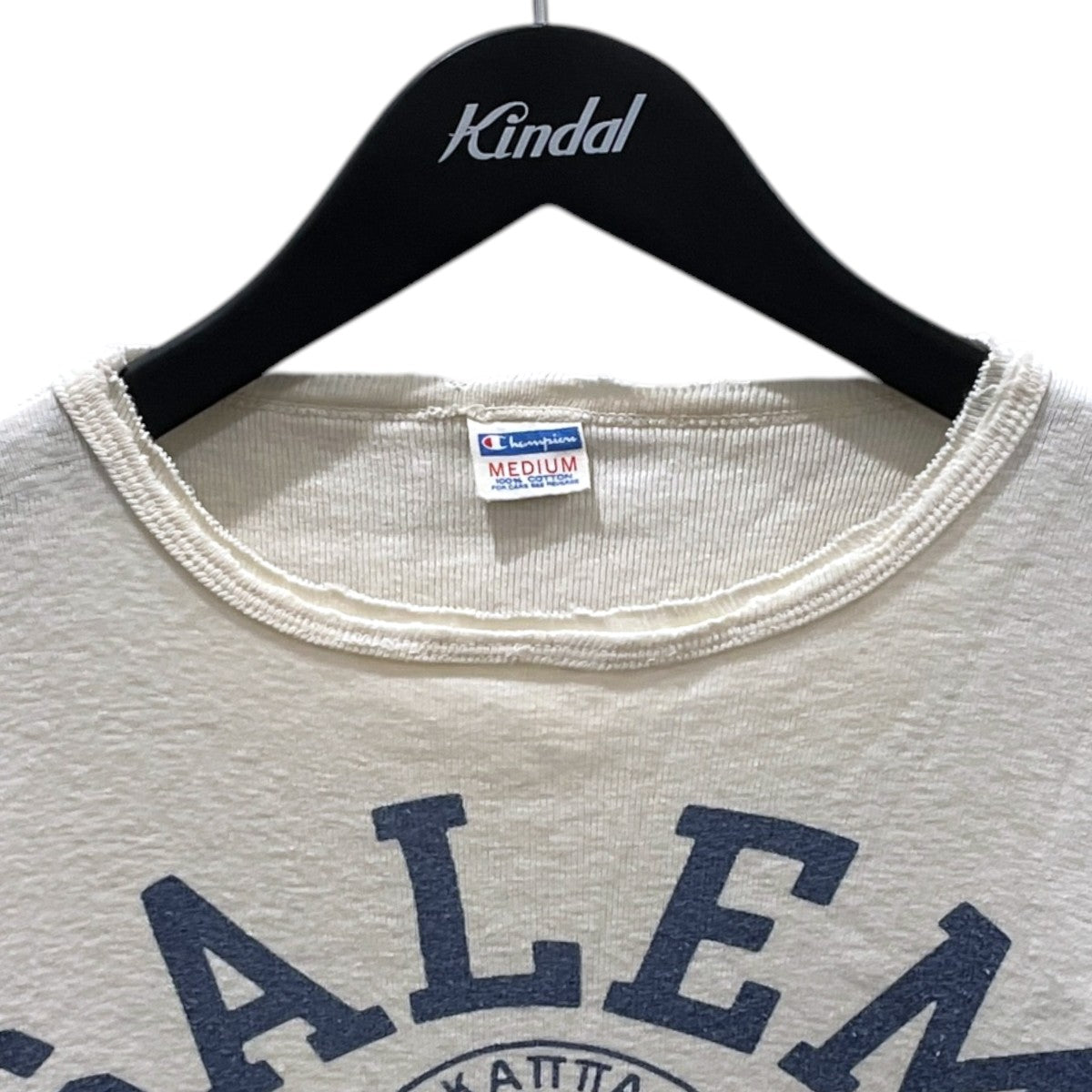 70〜80s カレッジプリントフットボールTシャツ 染み込みプリント SALEM セーレム バータグ 後期
