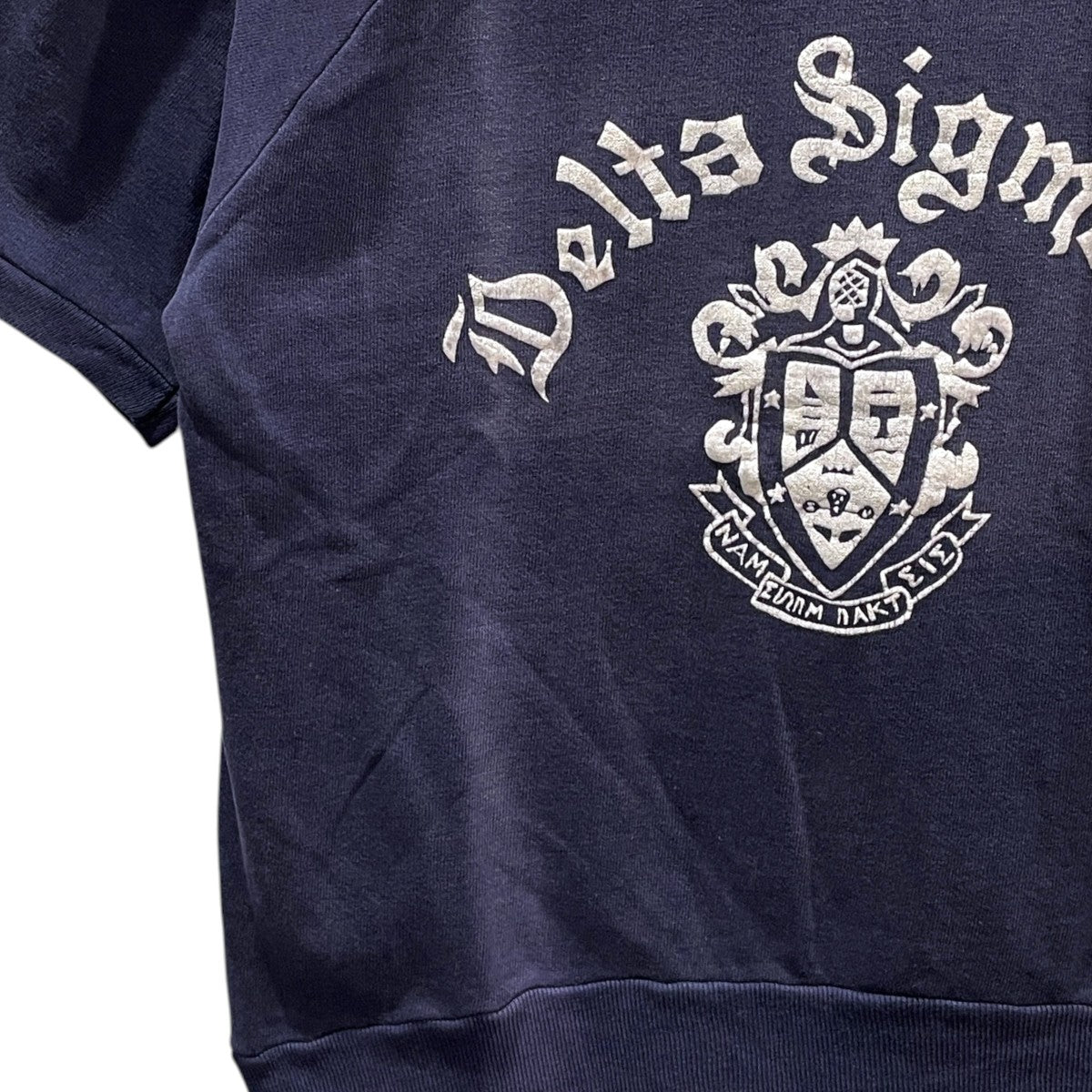 50〜60s カレッジプリント半袖スウェットトレーナー Delta Sigma Pi デルタ・シグマ・パイ