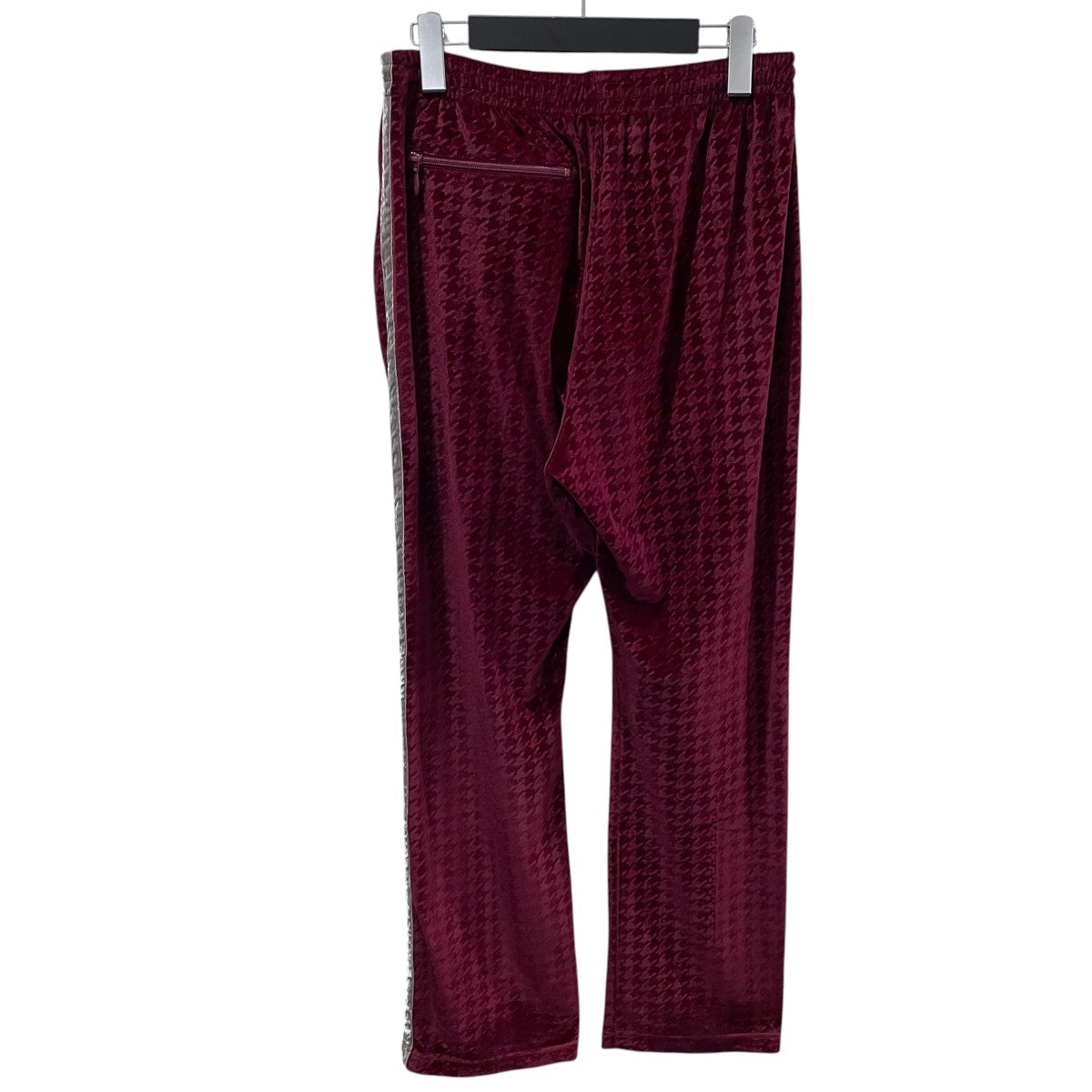 23AW ハウンドトゥースチェック柄ベロアイージーパンツ Narrow Track Pant - Poly Velour Houndstooth ナロートラックパンツ DI381