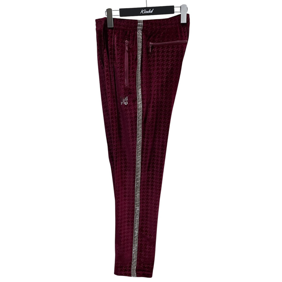 23AW ハウンドトゥースチェック柄ベロアイージーパンツ Narrow Track Pant - Poly Velour Houndstooth ナロートラックパンツ DI381