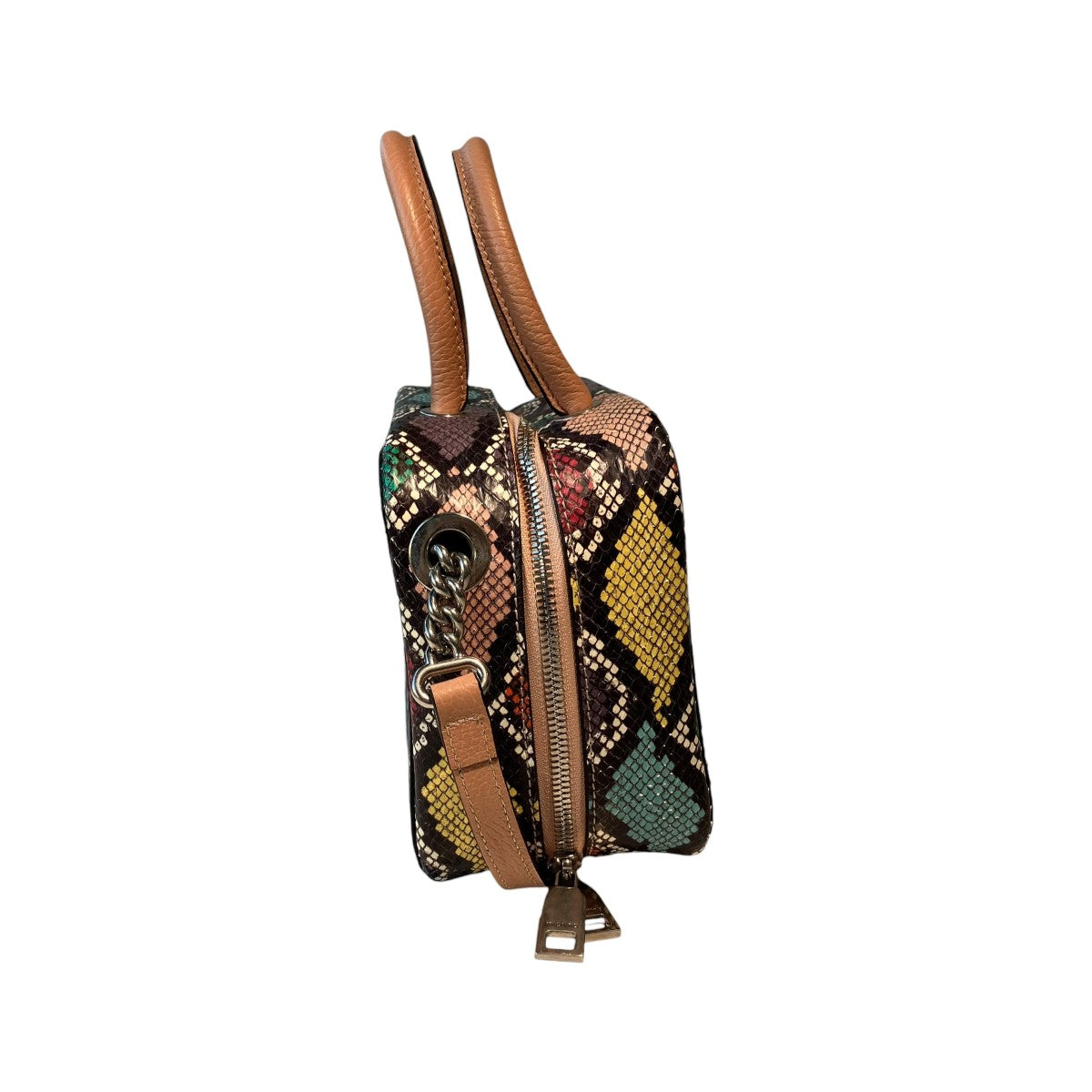 Embossed Leather Handle Bag2WAYバッグ