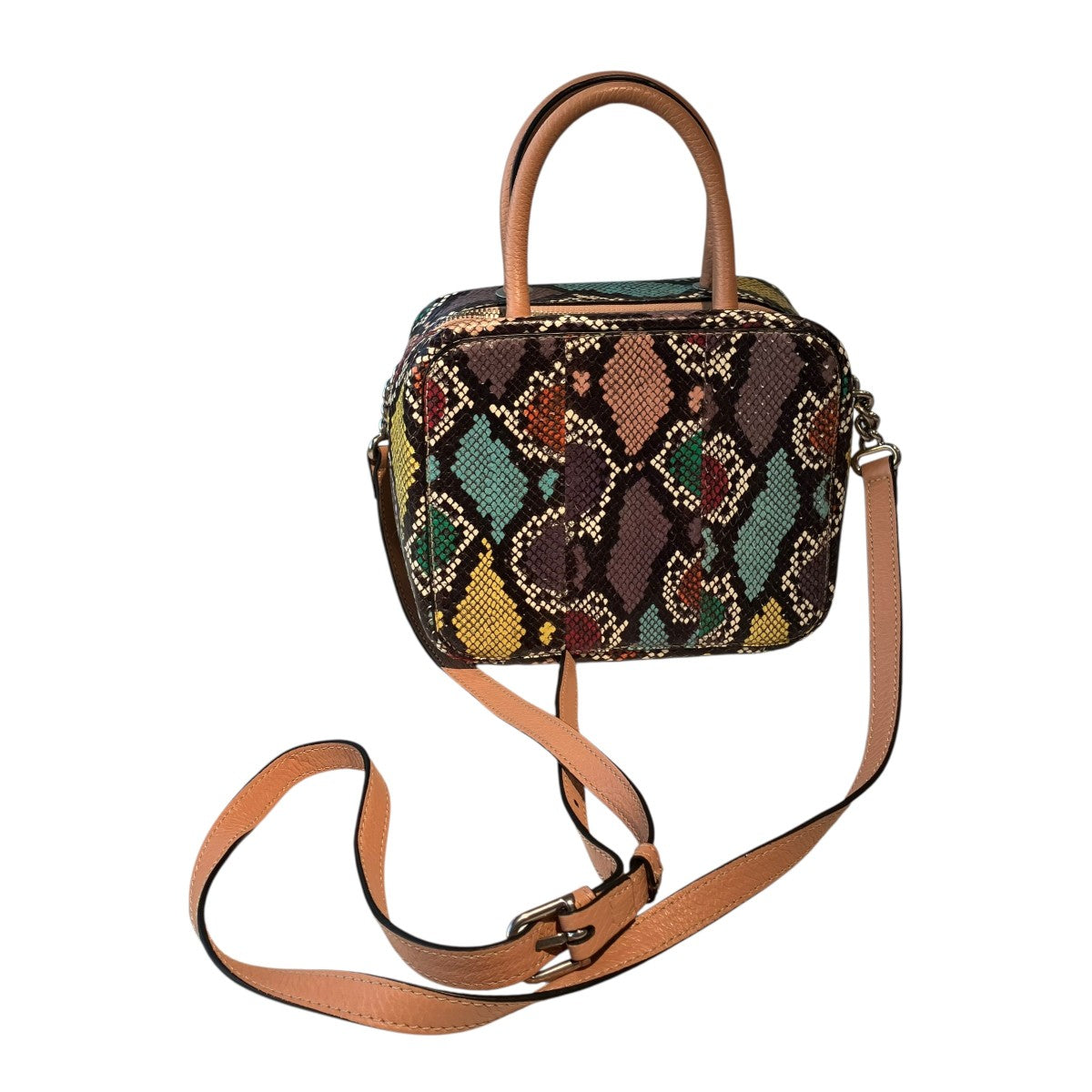 Embossed Leather Handle Bag2WAYバッグ
