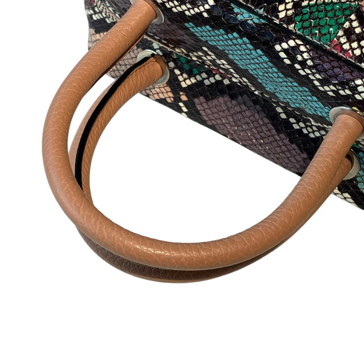 Embossed Leather Handle Bag2WAYバッグ