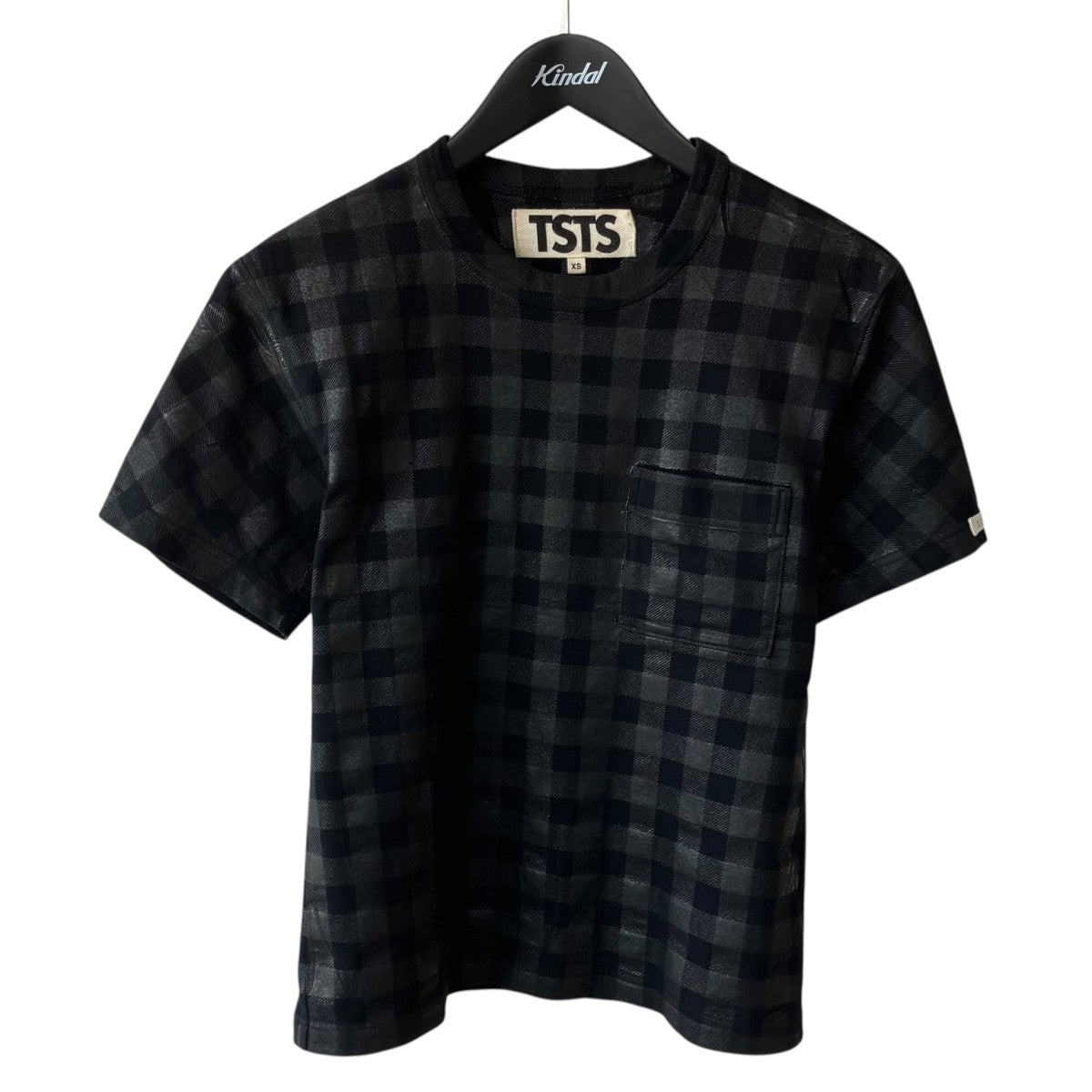 GINGHAM PRINT POCKET T-SHIRT半袖Tシャツ25AMM0003