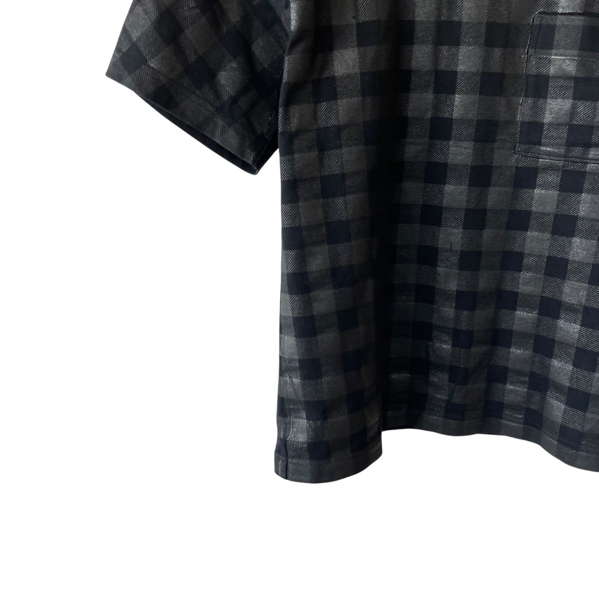 GINGHAM PRINT POCKET T-SHIRT半袖Tシャツ25AMM0003