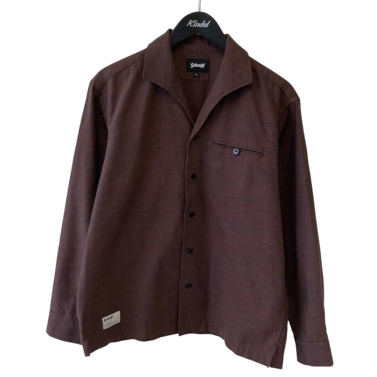 Schott MIX SHARK COLLAR SHIRT長袖シャツ782-6120003 古着・中古-1枚目のアイテム画像