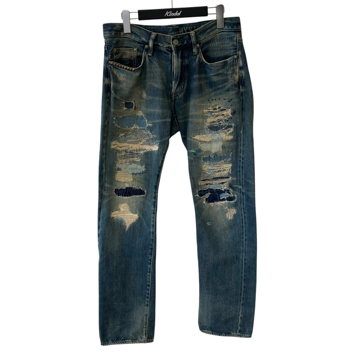Hysteric Glamour ダメージリペア加工デニムパンツ0251AP09 古着・中古-1枚目のアイテム画像