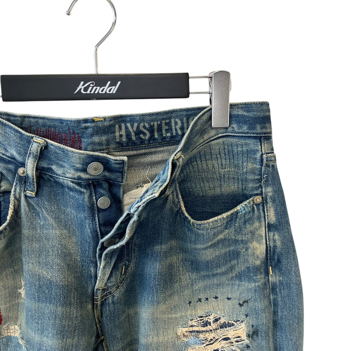 Hysteric Glamour ダメージリペア加工デニムパンツ0251AP09 古着・中古-3枚目のアイテム画像