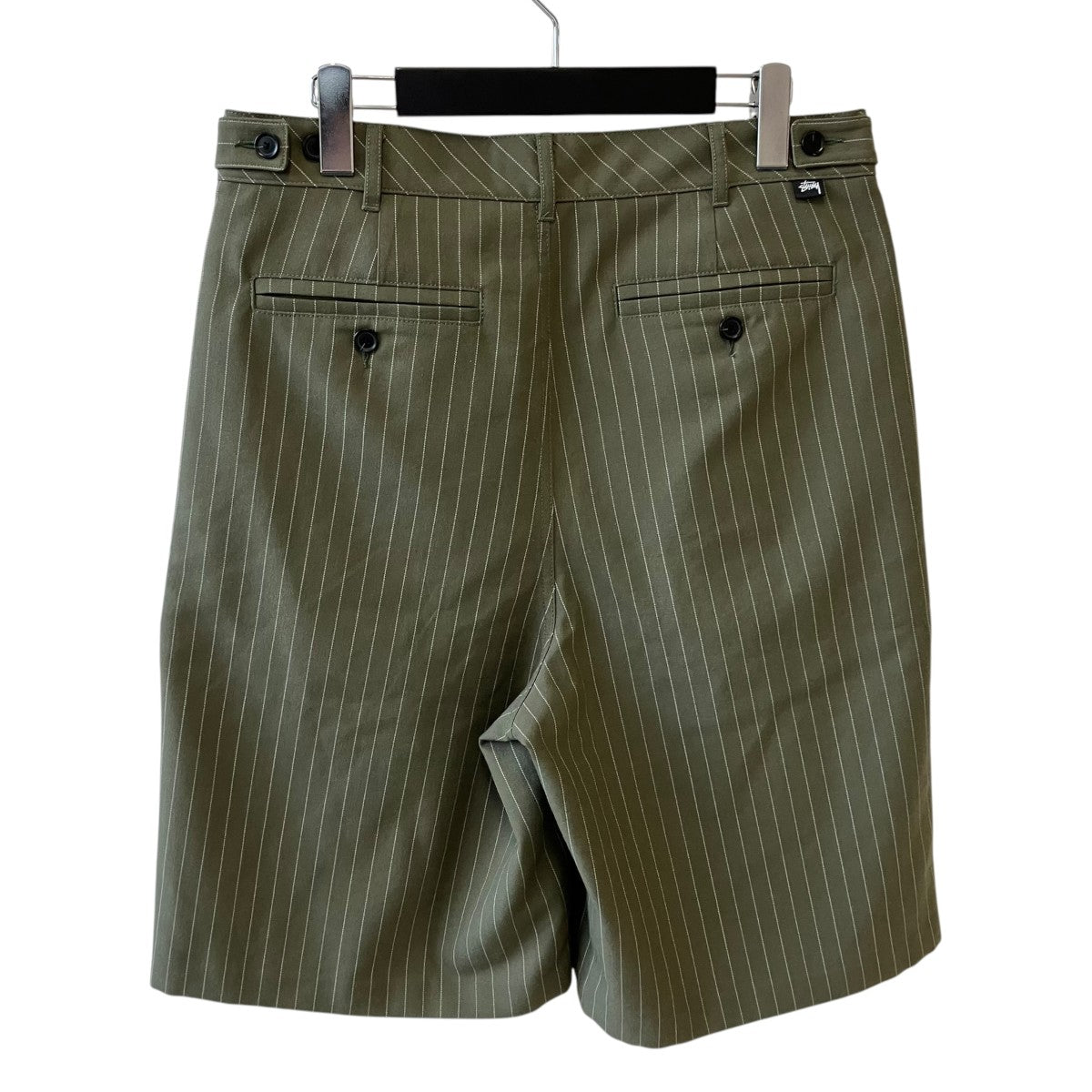 24SSVOLUME PLEATED SHORT STRIPEストライプハーフパンツ112312