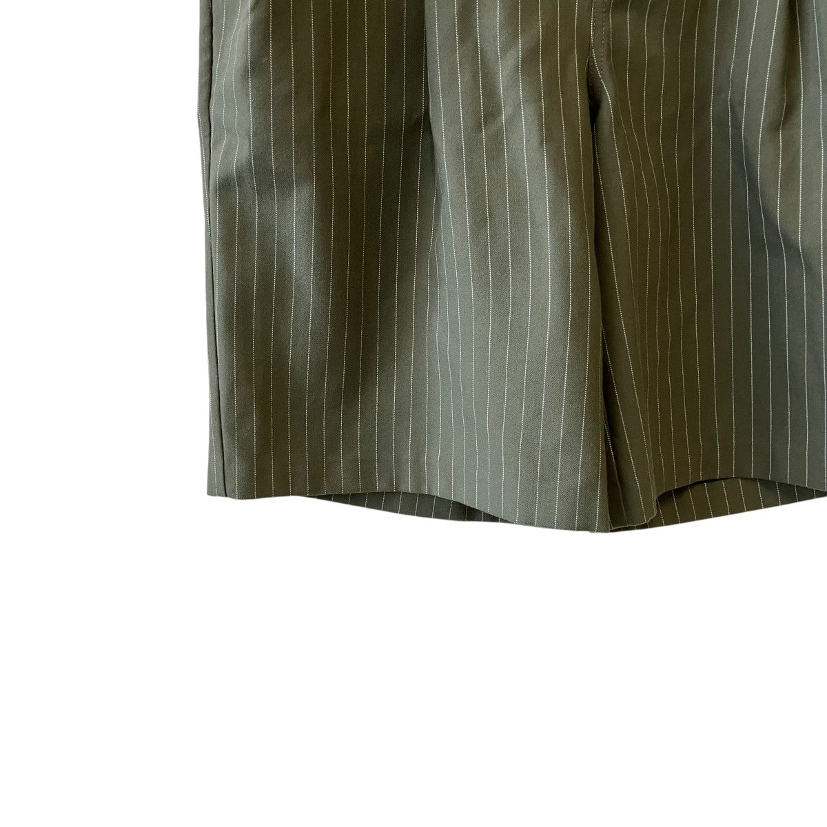 24SSVOLUME PLEATED SHORT STRIPEストライプハーフパンツ112312