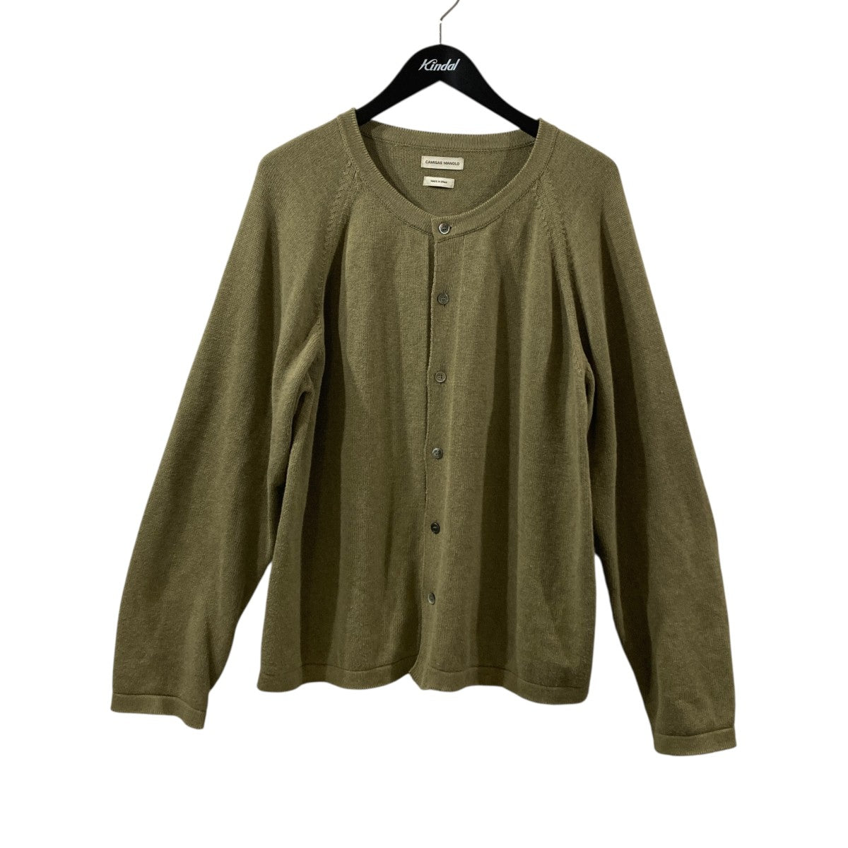 CAMISAS MANOLO 26SSKNITTED CARDIGAN GREEN長袖カットソー 古着・中古-1枚目のアイテム画像
