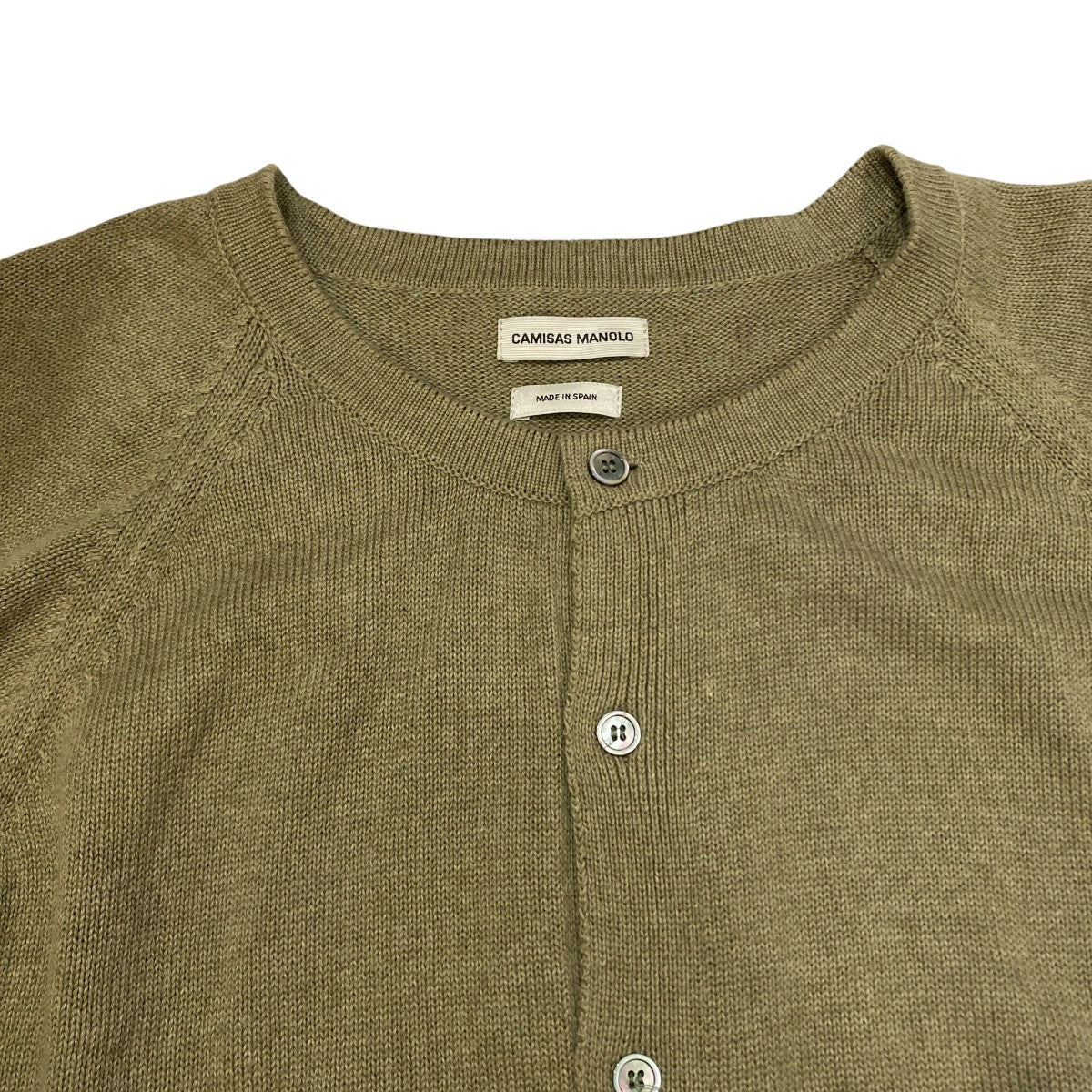 CAMISAS MANOLO 26SSKNITTED CARDIGAN GREEN長袖カットソー 古着・中古-3枚目のアイテム画像