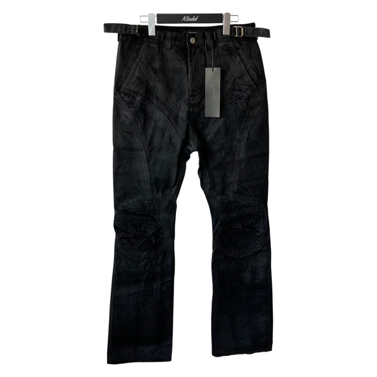 Dark Coated Distorted Seam Jeansデニムパンツ