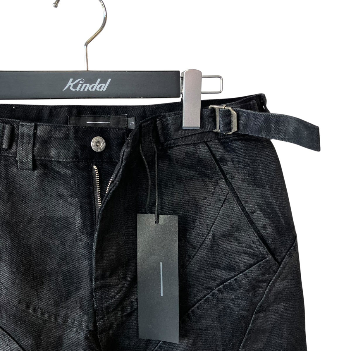 Dark Coated Distorted Seam Jeansデニムパンツ