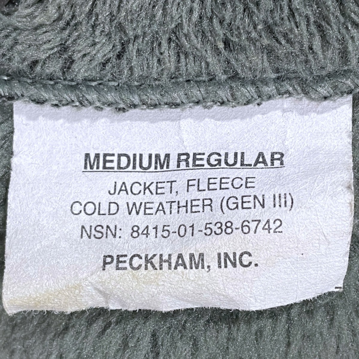 ジップアップフリースジャケット JACKET， FLEECE， COLD WEATHER (GEN III) 8415-01-538-6742