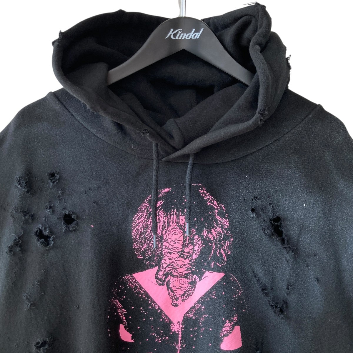 24SSDamaged emary grave no sleeve hoodieダメージ加工 ノースリーブパーカーEMSS24H011