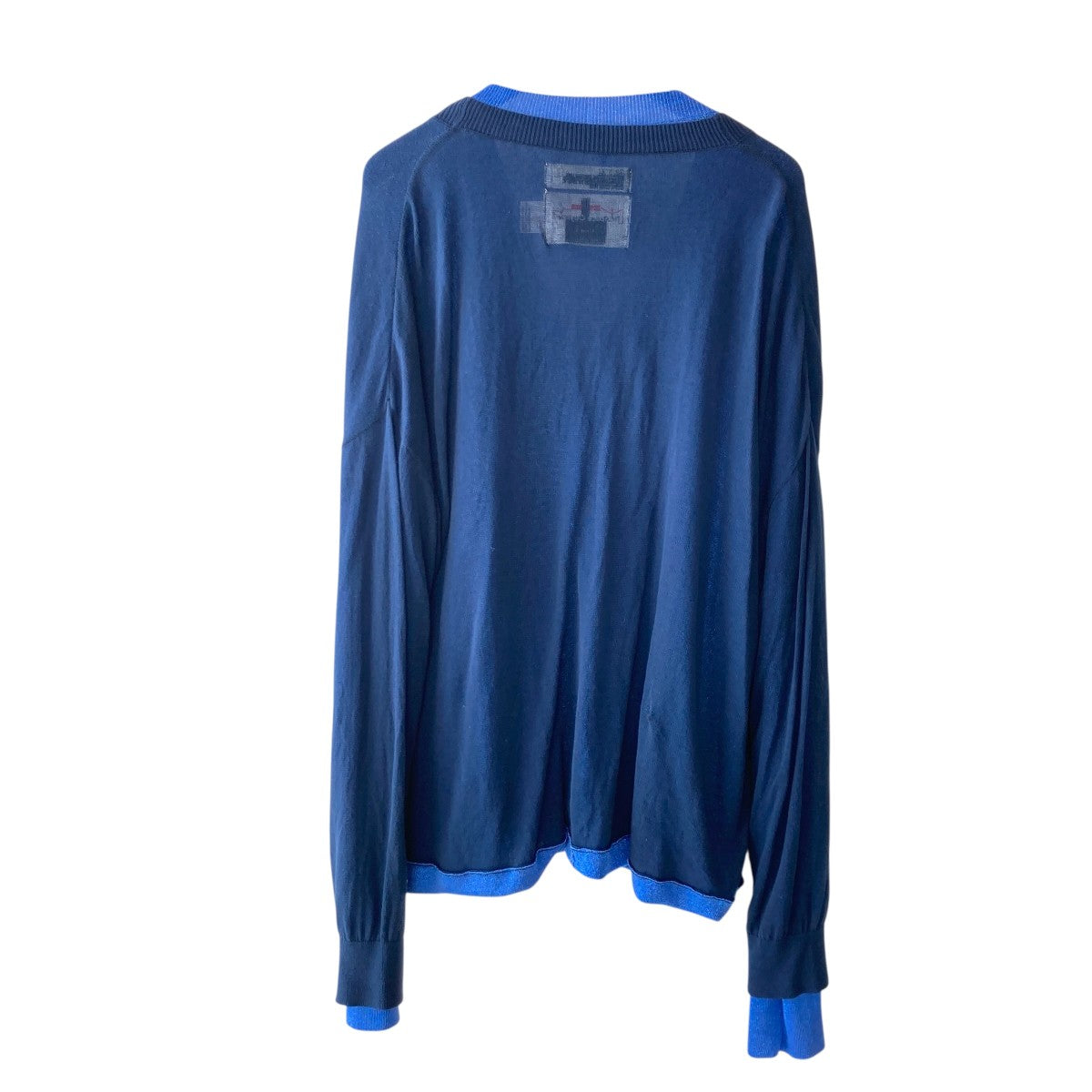 DAIRIKU Docking Lame Cotton Cardiganレイヤード カーディガン25SS KNT6 古着・中古-2枚目のアイテム画像