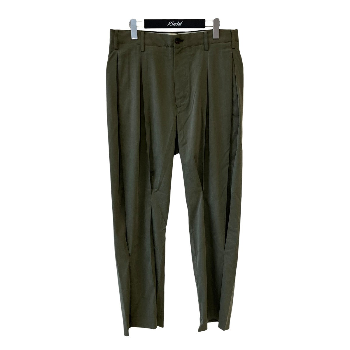 KHOKI Tuck-detail pantsパンツ25FW-P-09-KHAKI 古着・中古-1枚目のアイテム画像