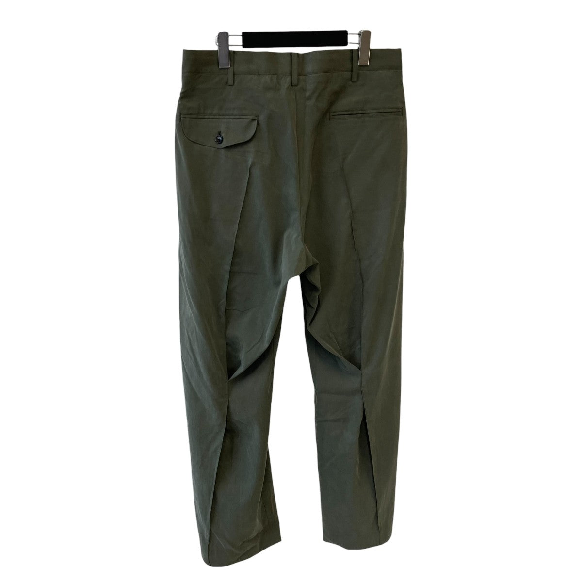 KHOKI Tuck-detail pantsパンツ25FW-P-09-KHAKI 古着・中古-2枚目のアイテム画像