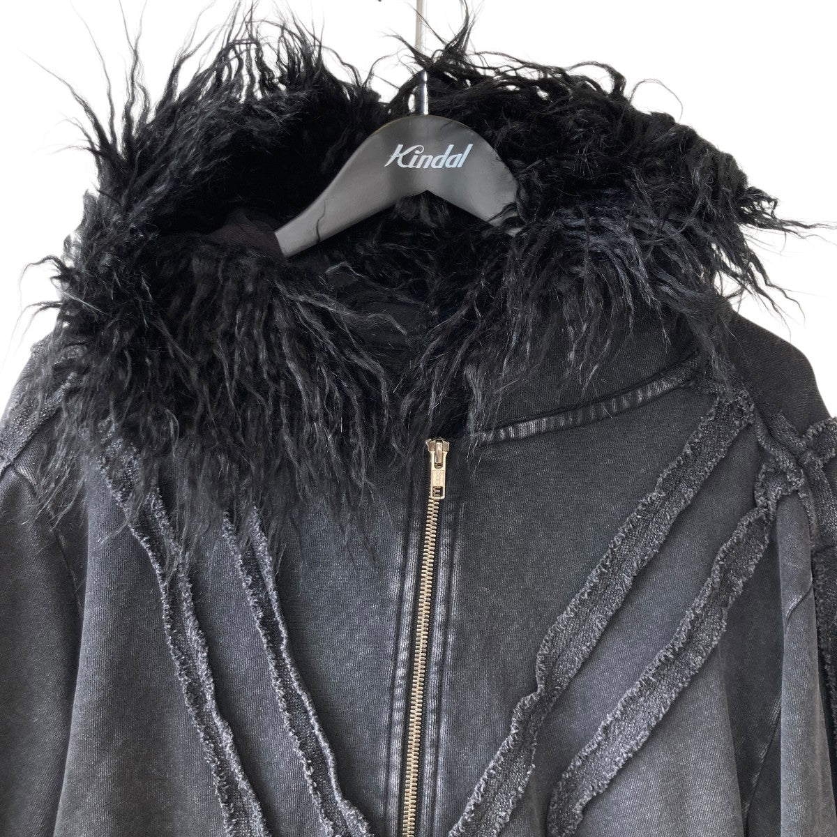 FILTH DISTRESSED ZIP UP HOODIEジップパーカー 古着・中古-3枚目のアイテム画像