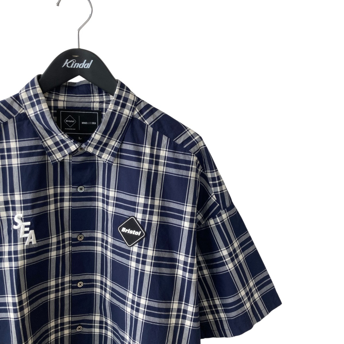 F．C．R．B．×WIND AND SEA BRISTOL SEA S／S BAGGY SHIRTチェックシャツFCRB-220153 古着・中古-3枚目のアイテム画像