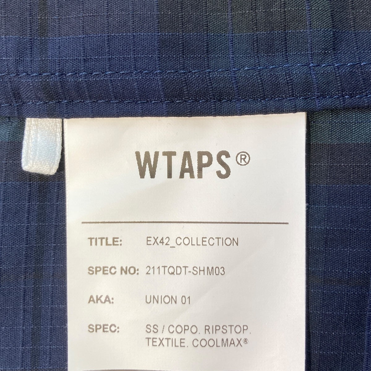 WTAPS 半袖チェックシャツ211TQDT-SHM03 古着・中古-7枚目のアイテム画像