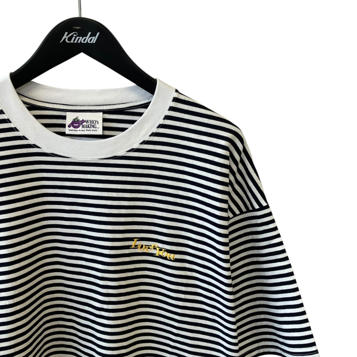 19SO Who’s making Short sleeve border TeeボーダーTシャツ 古着・中古-3枚目のアイテム画像