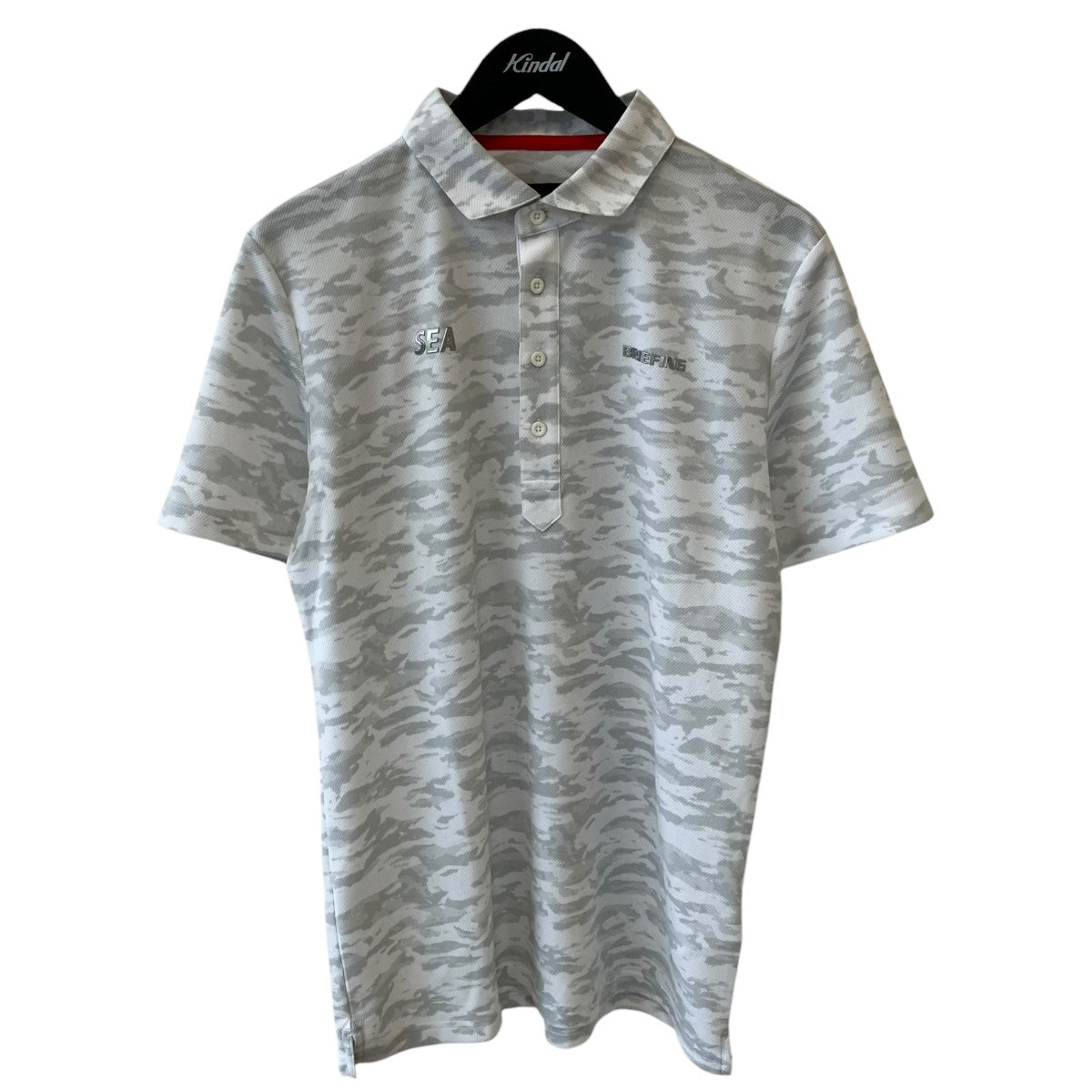 BRIEFING×WIND AND SEA カモフラージュ柄ポロシャツBGW223M05 古着・中古-1枚目のアイテム画像