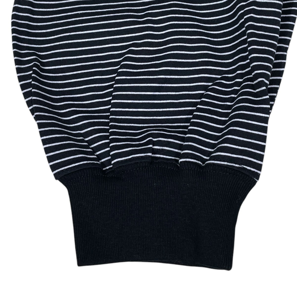 裾ドローコードボーダー柄カットソー BALLOON BORDER LONG SLEEVE T-SHIRT バルーン ボーダー ロングスリーブ ティーシャツ