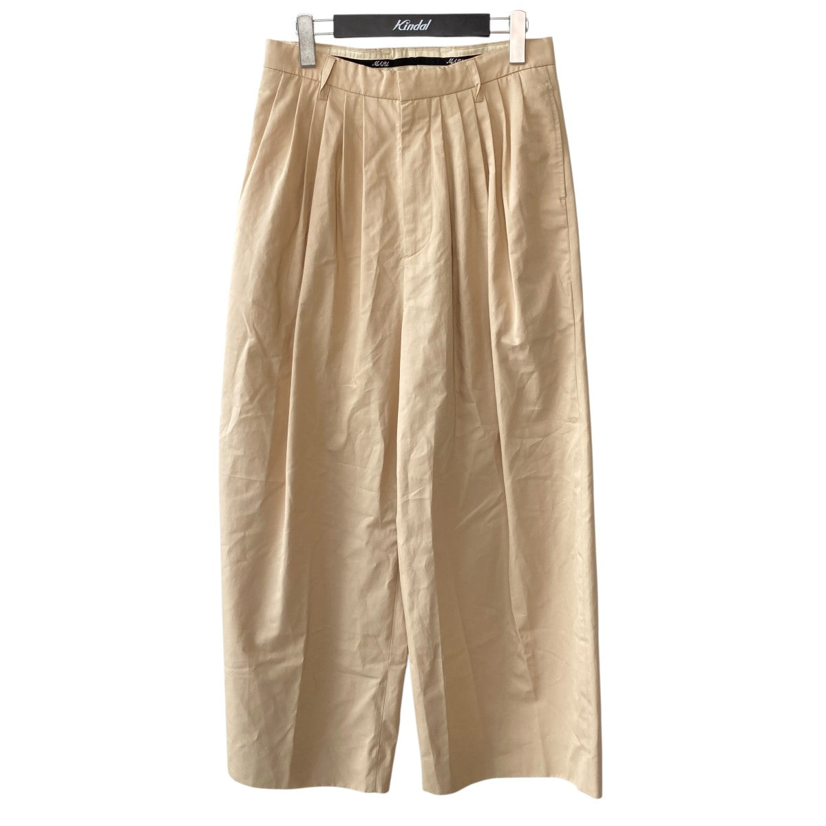 MASU 26SS6 TUCK TROUSERS(PEANUT)タックパンツM26U6PL007 古着・中古-1枚目のアイテム画像
